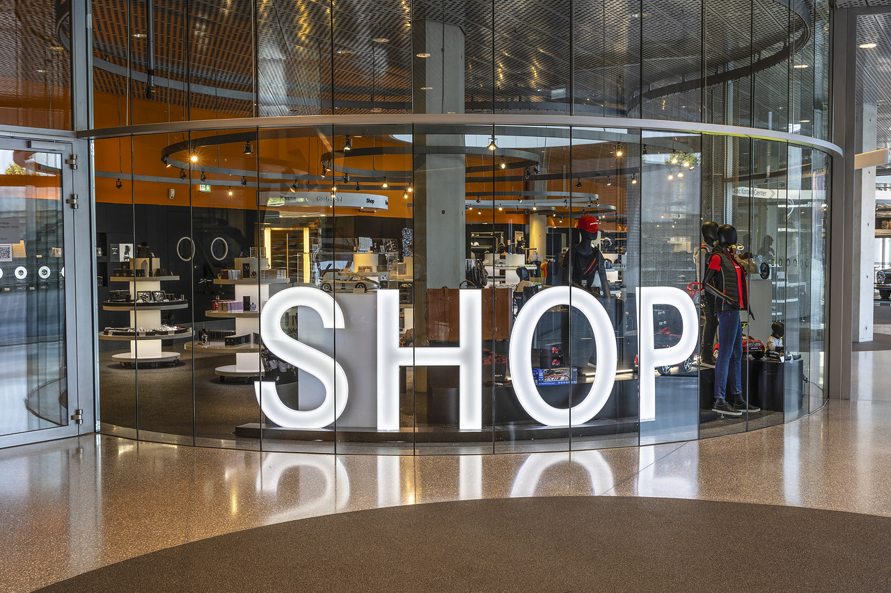 The Mercedes-Benz Museum Shop.